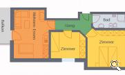 Grundriss Ferienwohnung Löwenzahn