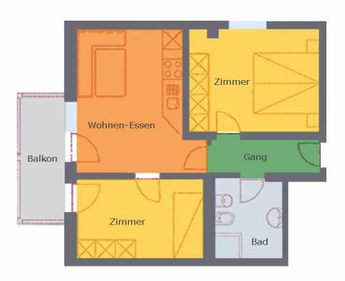 Grundriss Ferienwohnung Morgensonne