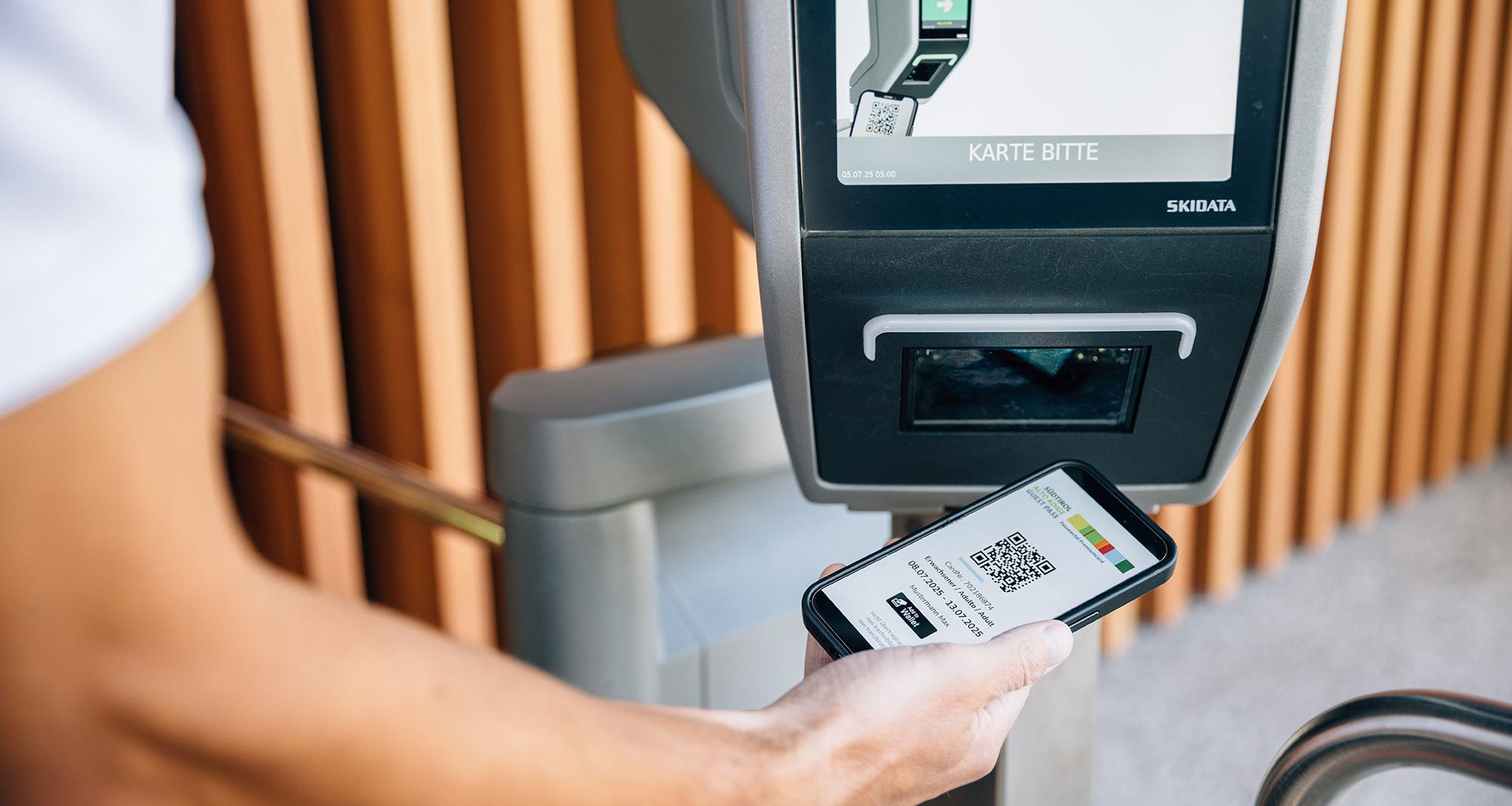 Südtirol GuestPass digital bei der Seilbahn